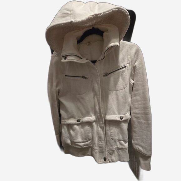 Roxy Women’s Cream White Jacket – Size Large - Picture 3 of 4